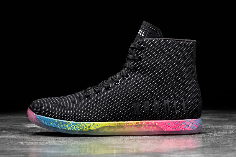 Women\'s Nobull High-Top Neon Glitch Trainers Black | SG R3041V